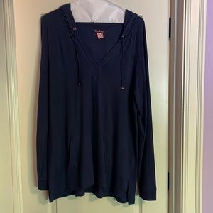Lilly Pulitzer luxletic navy hoodie tunic size XL
